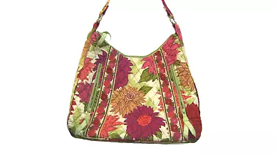 VERA Bradley Hello Dahlia Lisa B Hobo Purse 10 X 12 X 3 USED • $13.99