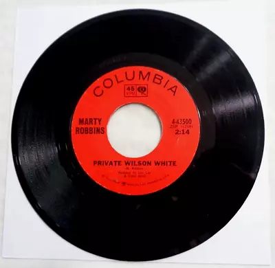 Marty Robbins: Private Wilson White 1966 Columbia 4-43500 Santa Maria Press VG+ • $5