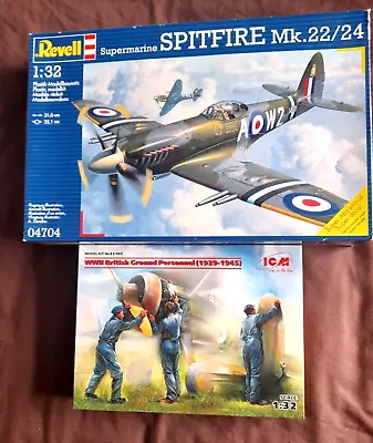 Revell 1:32 Spitfire Mk.22/24 & ICM WWII Ground Personnel • £39.99