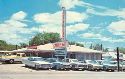 CANDLELIGHT RESTAURANT Nashville TN Roadside Diner 1960s Cars Vintage Postcard • $5.40