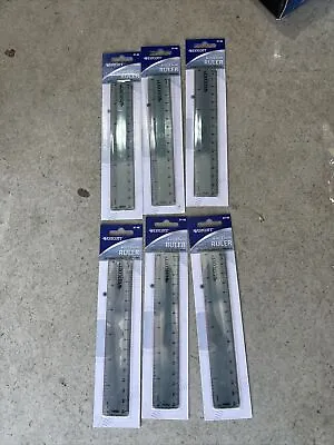 6  Ruler - Westcott  #KT-40 Plastic Inches & Metric LOT OF 6 • $8.99