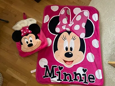 Disney Store Minnie Mouse Christmas Sack Plus Minnie Mouse Blanket(110 X 90 Cm ) • £21