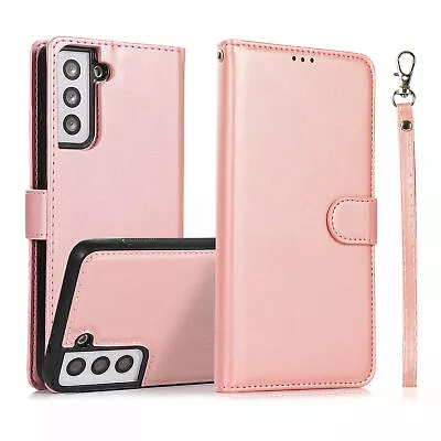 Removable Leather Wallet Card Case For Samsung S24 S23 Ultra S22 S21 Plus Note20 • $16.63