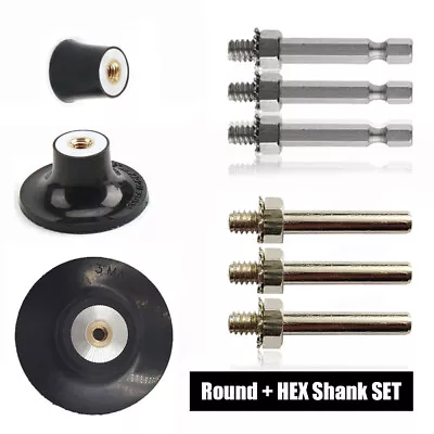 1  2  3 Roloc Sanding Disc Holder Roll Lock R Pad 1/4  Round And Hex Mandrel Set • $9.28