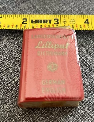 Langenscheidt's Lilliput Dictionary English-German Miniature Red NOS Vintage • $9.50