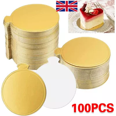 100pcs Cake Boards Various Colours Round Drum Boards 9cm FANTASTIC QUALITY UK • £7.99