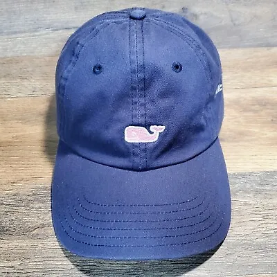 Vineyard Vines Vollyball Pink Whale Adjustable Strapback Hat Cap Navy Blue  • $11.99