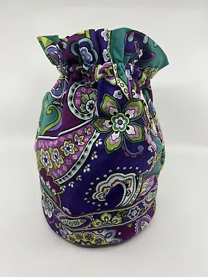 VERA BRADLEY Ditty Bag HEATHER Travel Cosmetic Make-Up Waterproof EUC • $17