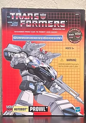 TRANSFORMERS Commemorative Series 4 PROWL (Hasbro) SEALED • $84.99