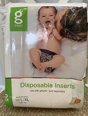 Gdiapers Disposable Biodegradable Flushable Diaper Inserts M/L/XL 13-36 LBS  • $18.99