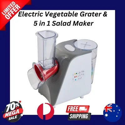 Electric Grater Vegetable Food Rotary Drum Grater Chopper Slicer + Food Pusher • $49.95