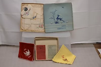 Vintage Ladies Handkerchiefs New In Box (4) Swiss And Usa Made • $4.99