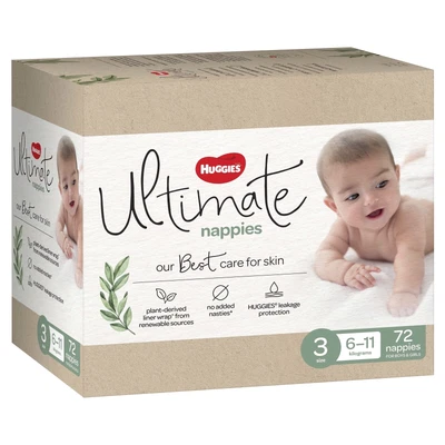 $56.99 • Buy Huggies Ultimate Jumbo Nappies - Size 3