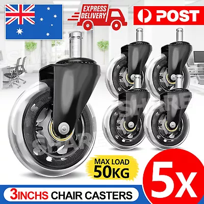 $21.95 • Buy 5pcs Office Desk Chair Rollerblade Wheels Replacement Rolling Caster Grip Ring