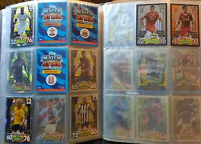 Match Attax 2017 2018 Largely Complete Folder With Foils Man Of Match Limiteds • £29.95