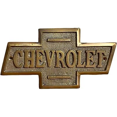 Chevrolet Auto Solid Brass Plaque Embossed Sign Tag W/ Antique Vintage Finish • $34.99
