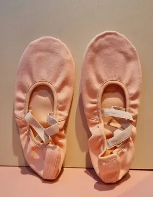 Lily S Locker Ballet Shoes For Girls Split-Sole Canvas Ballet Pumps Pink Size 4 • £8.49