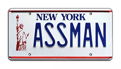 Seinfeld | Cosmo Kramer's Impala | ASSMAN | STAMPED Replica Prop License Plate • $20