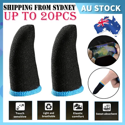 $4.98 • Buy UP TO 20PCS Gaming Finger Sleeve Mobile Screen Game Controller Sweatproof Gloves