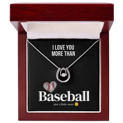 I Love You More Than Baseball Just A Little More - Lucky In Love Necklace • $33.99