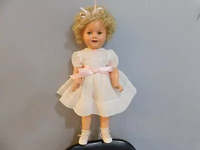 18  Antique Ideal Shirley Temple Doll Composition Vintage Dress Shoes Curly Wig • $115