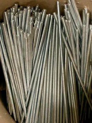 (2) 3/4 -10 X 14-1/2  Full Thread Studs Rod Anchors Steel Zinc 3/4 X 14-1/2 USA • $29.99