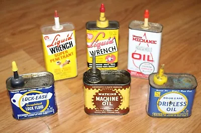 Vintage Small Oil Can Lot. Total Of 6 • $15.99