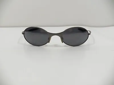 Oakley Vintage Rare E Wire Titanium Sunglasses 1990s Gray Dark Plutonite Lens • $277.77