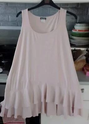 Kim & Co Antique Rose Pink Fit & Flare Vest Top Size XL QVC • £3.99