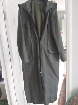 £7 • Buy Boohoo Lined Lightweight Maxi Parka Coat Size 18 Nwot
