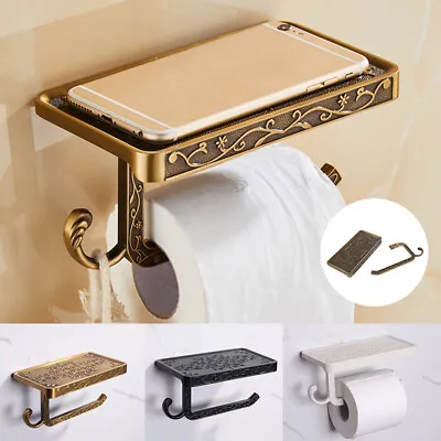 $19.69 • Buy Toilet Paper Roll Phone Holder Tissue Rack Storage Shelf Bathroom Accessory Home