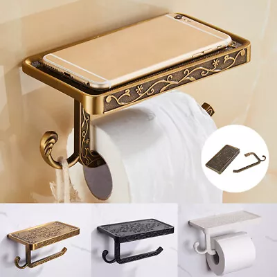 $21.69 • Buy Toilet Paper Roll Phone Holder Tissue Rack Storage Shelf Bathroom Accessory Home
