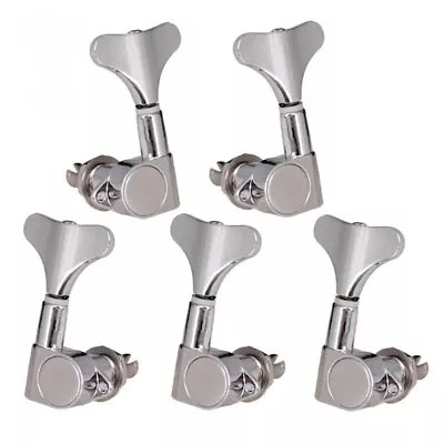 4/5 String Bass Guitar Machine Heads Sealed Bass Tuners Tuning Keys Pegs Silver • $17.99