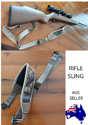 Rifle Sling-Neoprene Qd Mount Nylon 2 Point Strap Gun Sling With Swivels • $25.50