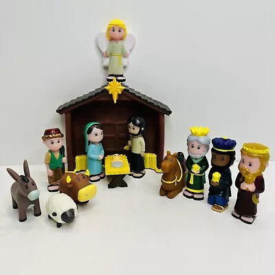 Hobby Lobby Nativity Childrens 13 Piece Soft Plastic Complete Set Christmas • $26.99