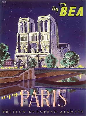 95883 Paris BEA France French Europe European Travel Decor Wall Print Poster • $24.95