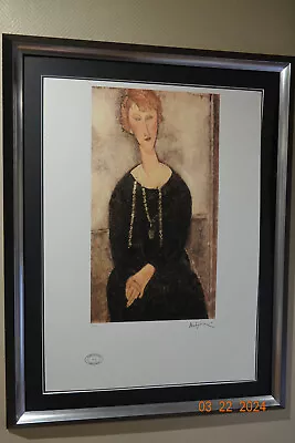 Amadeo Modigliani Lithograph Size 70x50cm! Signed Limited Embossed Stamp • $25.68