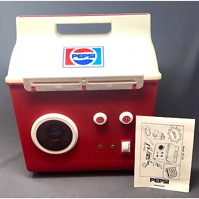 Vintage Pepsi Junior Collection Pepsi Cooler 6 Pk Transistor AM FM Radio Cooler • $91.25