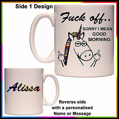 $18.50 • Buy Personalised  F*ck Off, I Mean Good Morning Mug - Unicorn - Gift Idea, With Name