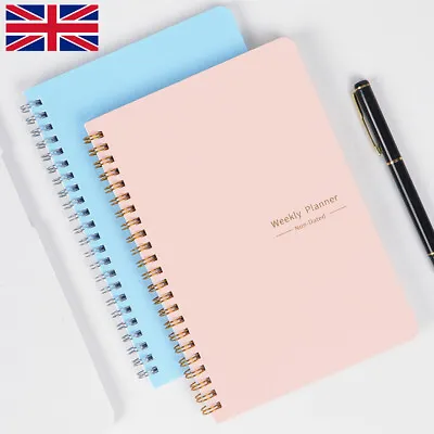 Weekly Planner Notebook Undated A5 Planner Notebook Daily Planner To Do Lists • £4.99