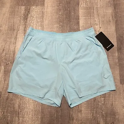 Lululemon Shorts Mens Pace Breaker  7  Lined Cyan Blue Athletic Gym Workout CYNB • $39.97