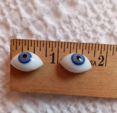 £17.30 • Buy Vintage Glass Eyes For Dolls - Blue Eyes For Doll Making  - New 