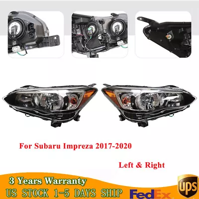 For Subaru Impreza 2017-2020 Pair Halogen Headlight Headlamp LED DRL Left+Right • $175.75