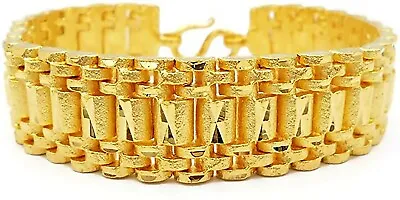 $39.12 • Buy Thai Band Bracelet Classic 22K 24K Thai Baht Yellow Gold Plated 6.5  Jewelry