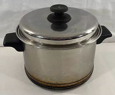 Vintage Lifetime 18-8 4 Qt. Stainless Steel Stock Pot (Shows Use) • $49.95