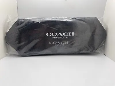 Coach Silver Shimmering Large Makeup Cosmetic Bag Toiletry Fragrance Pouch  • $18