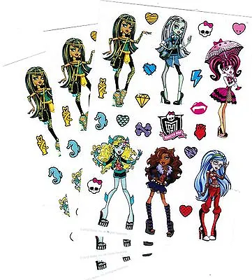 3 Sheets MONSTER HIGH 66 Fashion Scrapbook Stickers • $3.75