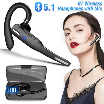 $24.99 • Buy Bluetooth Wireless Headphones With Mic Business Driver Portable Earphone Headset