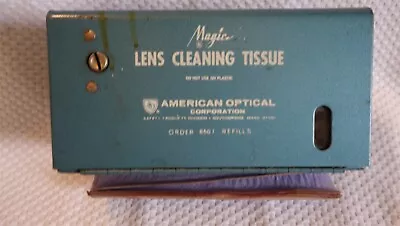 Vintage Eye Glasses Optometrist Magic Lens Tissue Wall Metal Dispenser • $29.99