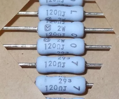2 Pc 120 Ohms  2W ERG-2SJ121A Metal Oxide Film  Resistors • $1
